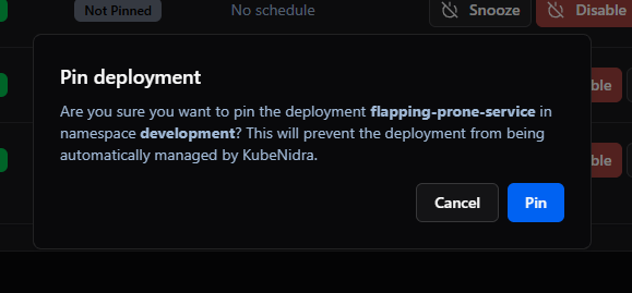 KubeNidra Pin Workload