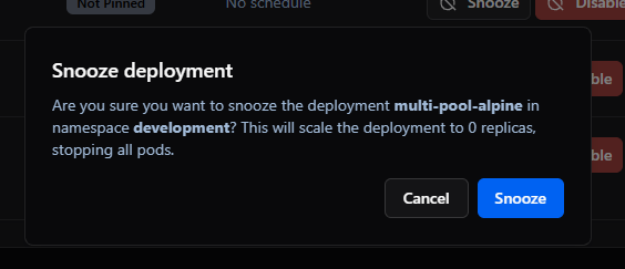 KubeNidra Snooze Workload